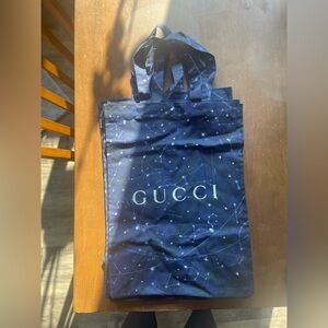 Gucci Blue Glossy Tote Bag